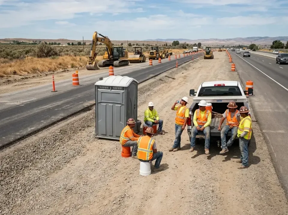 highway-road-construction-crew-007 — frequently asked questions, Porta Potty and Restroom Rentals in College Place, WA